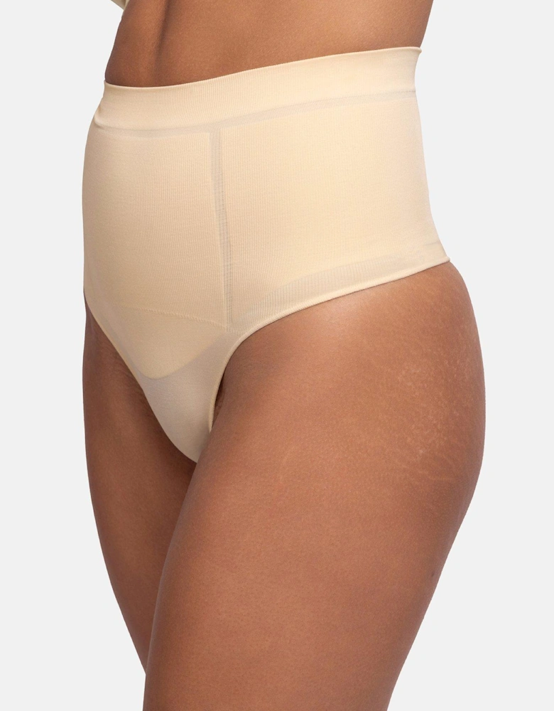 Absolute Sculpt Mid Waist Thong - Beige