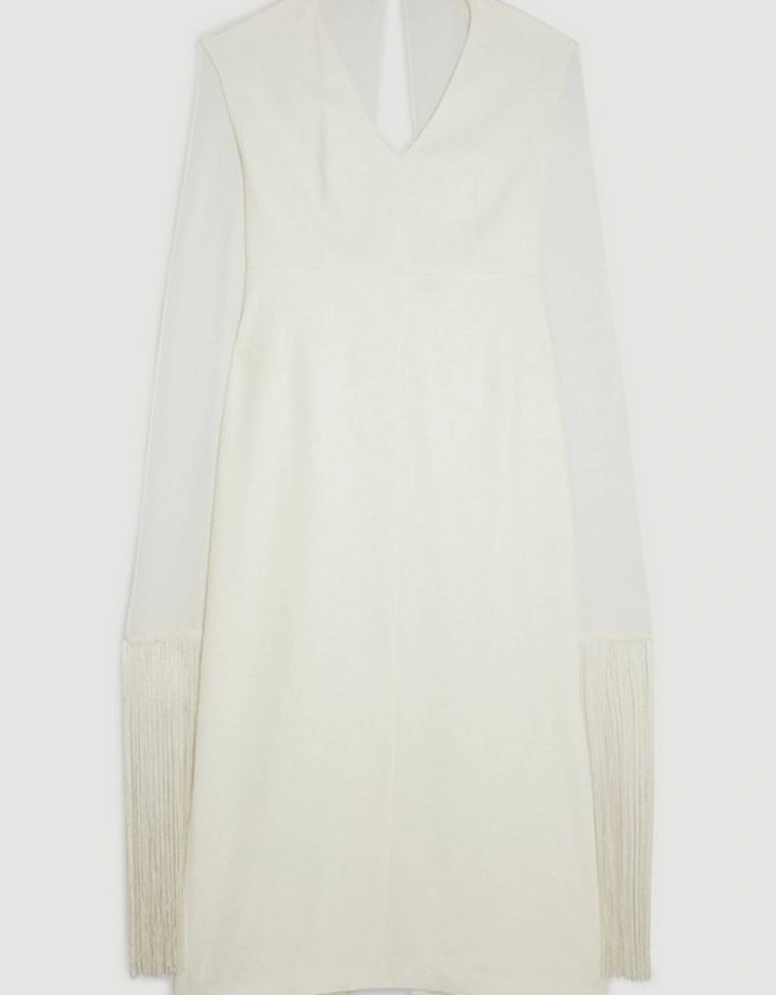 Plus Size Fringe Cape Woven Maxi Dress