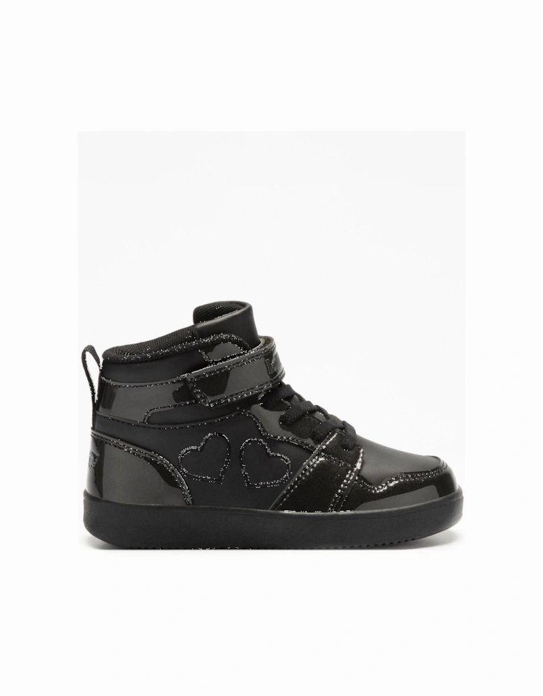 Paris Mid High Top Trainer - Black