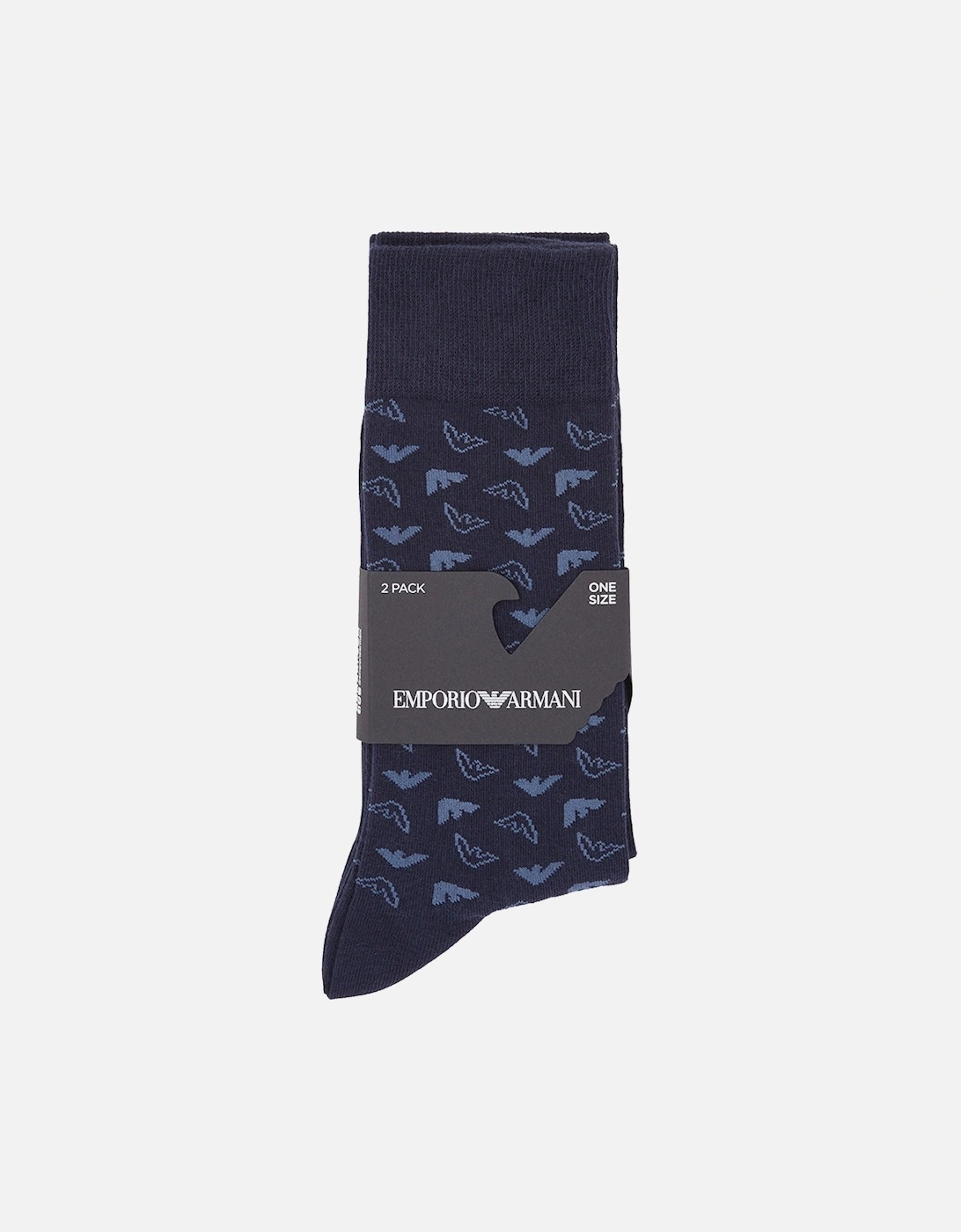 2-Pack Eagle Logo Socks, Navy