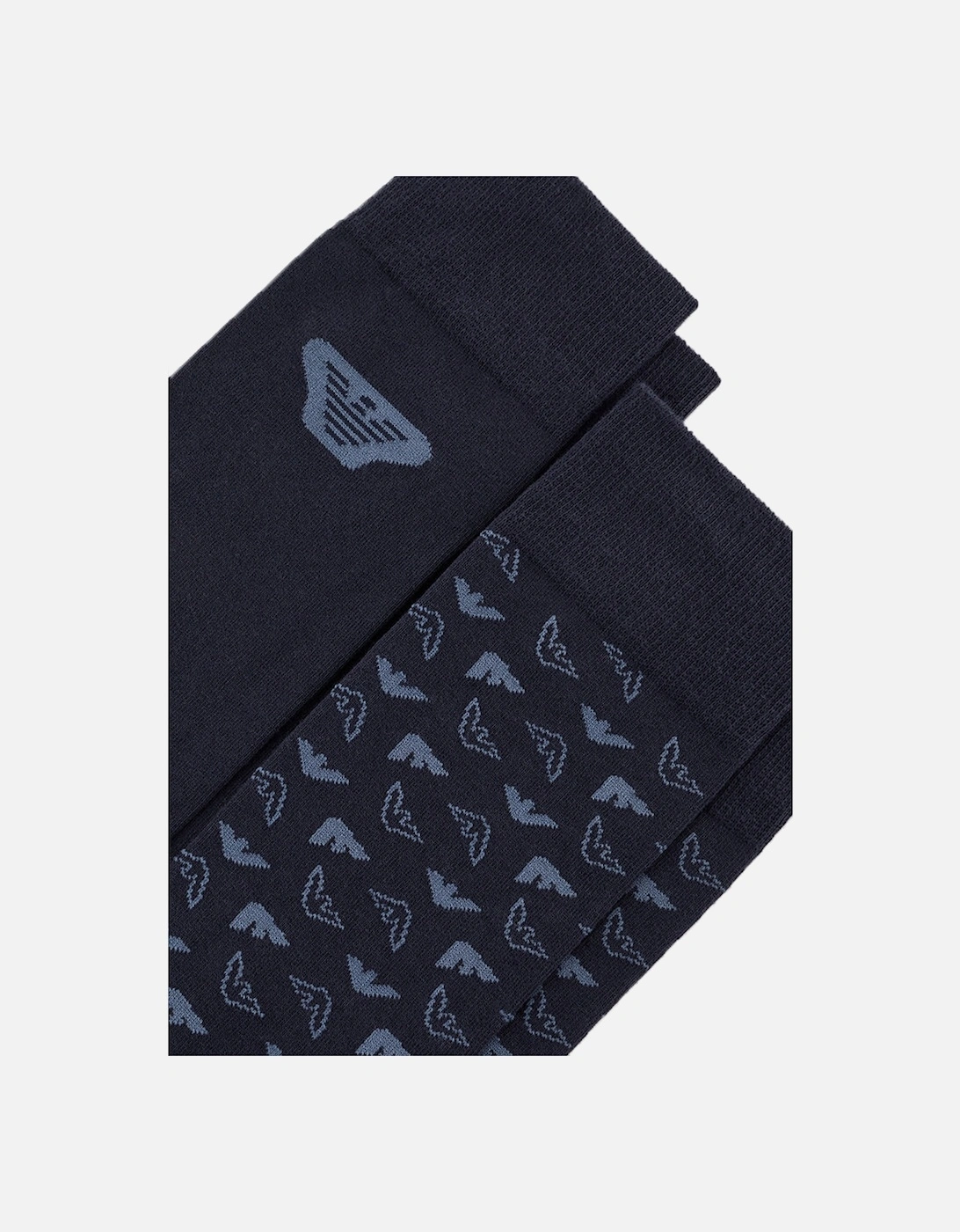 2-Pack Eagle Logo Socks, Navy