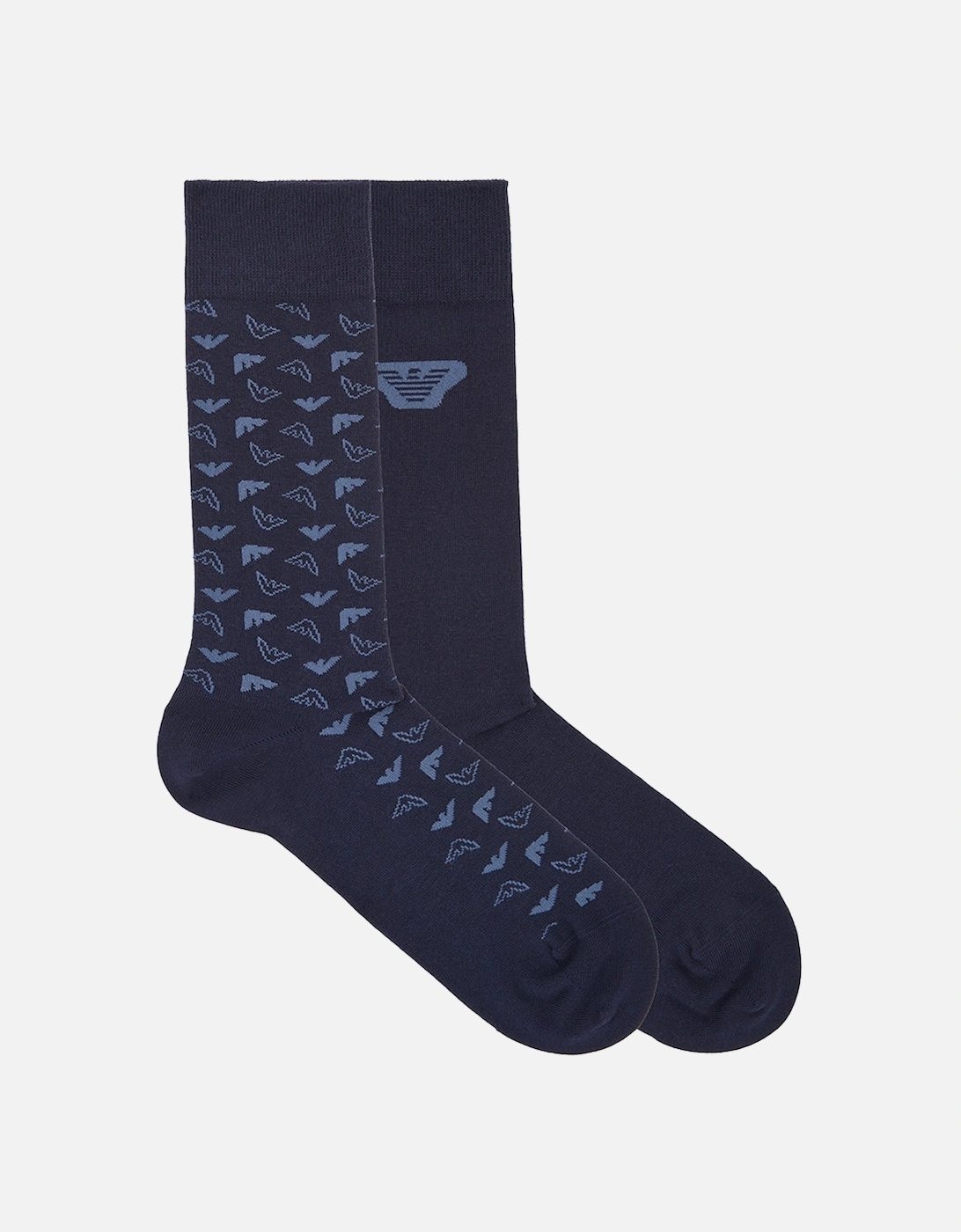 2-Pack Eagle Logo Socks, Navy, 5 of 4