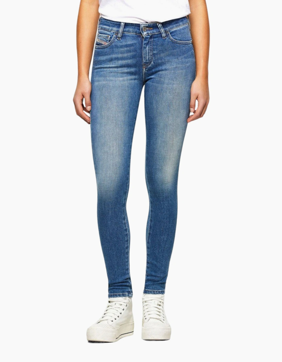 Women's DIESEL Slandy 009QS Womens Denim Jeans - Blue - Size: 32in/8
