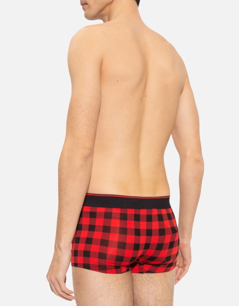 Umbx-Damien Mens Boxer Trunks Stretch High Quality Cotton Underwear Red