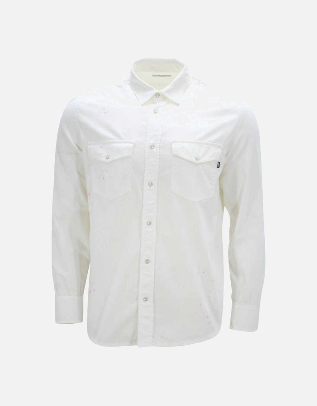 D ROOKE Mens Shirts Long Sleeve Regular Fit Camicia Cotton White Shirts