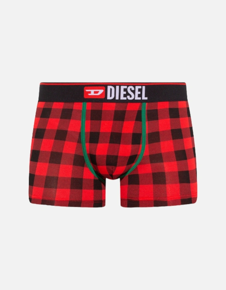 Umbx-Damien Mens Boxer Trunks Stretch High Quality Cotton Underwear Red