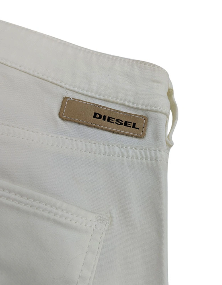 DORIS NE 0663V Womens Denim Jogg Jeans Slim Fit Skinny White Sweatpants