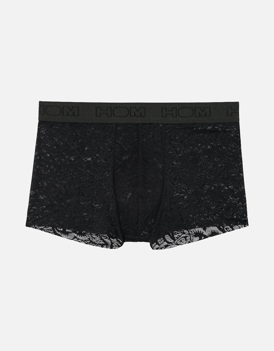 Free-Cut Lace Boxer Trunk, Black, 2 of 1