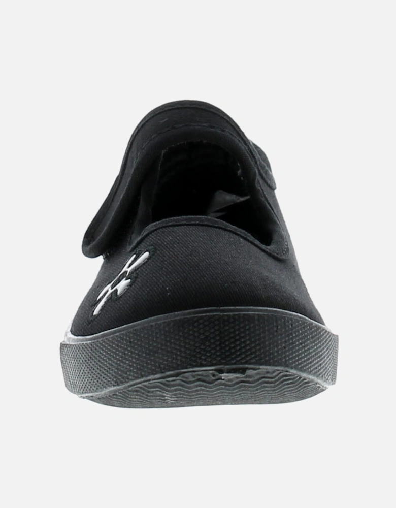 Infants Girls School Plimsolls Pumps Mary Jane 2 Touch Fastening black UK Size
