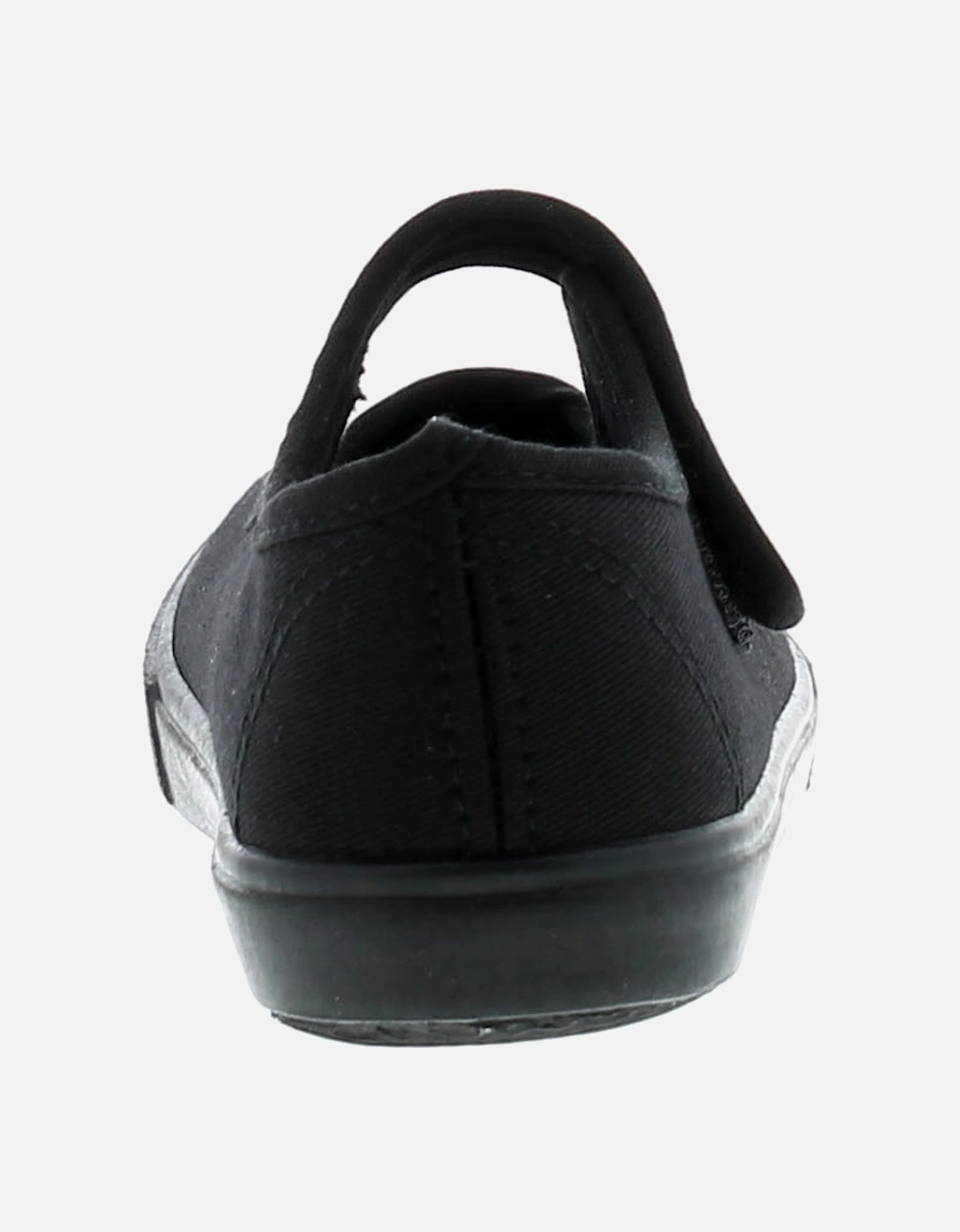 Infants Girls School Plimsolls Pumps Mary Jane 2 Touch Fastening black UK Size