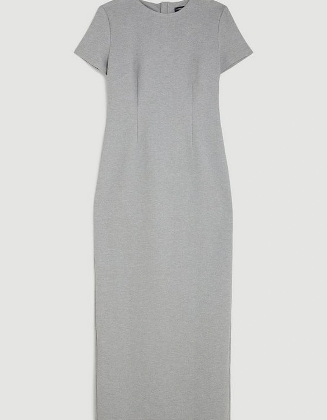 Ponte Crew Neck Maxi Dress