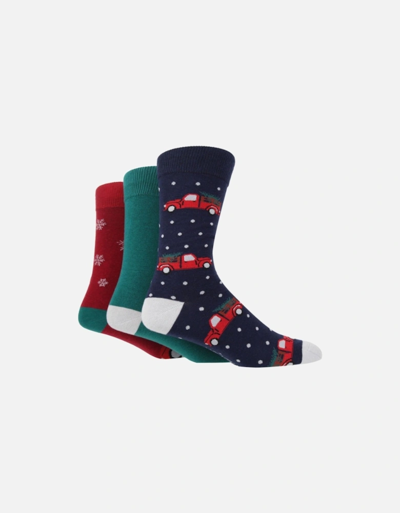 Wildfeet 3 Christmas Tree In A Truck Socks