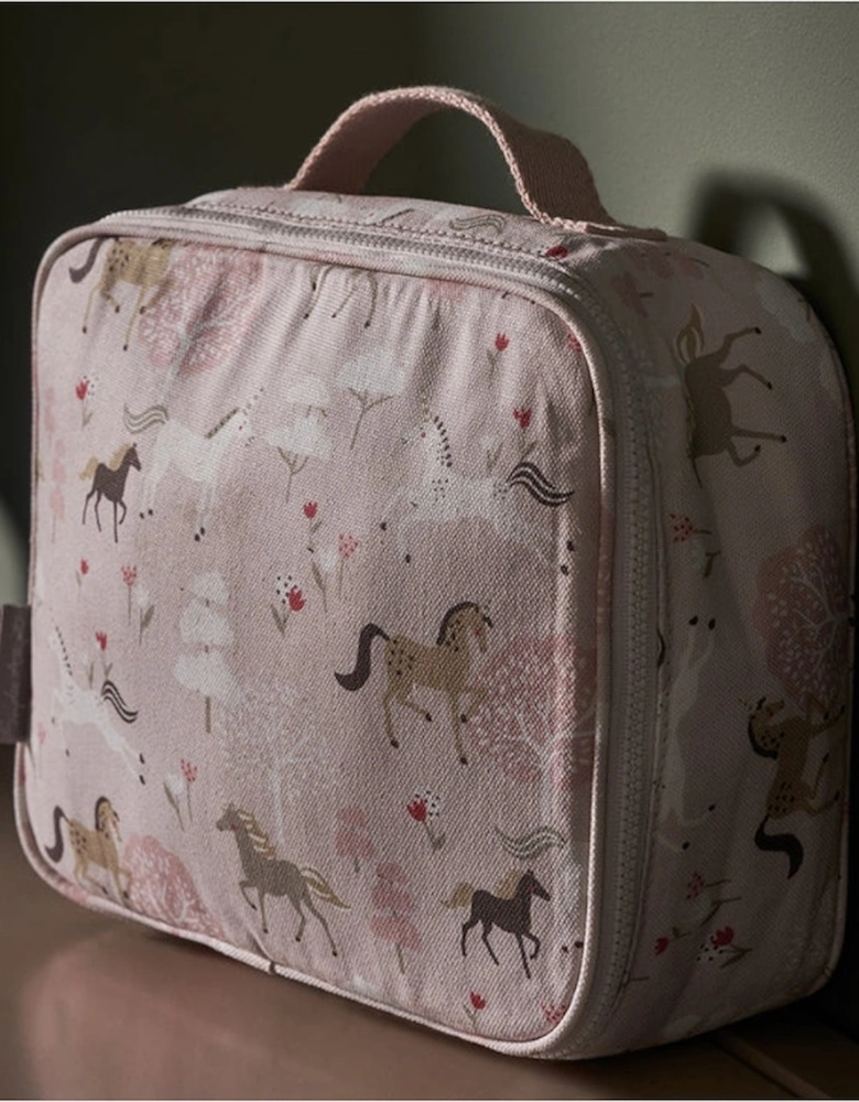 Cotton Canvas Lunch Bag Forest Ponies