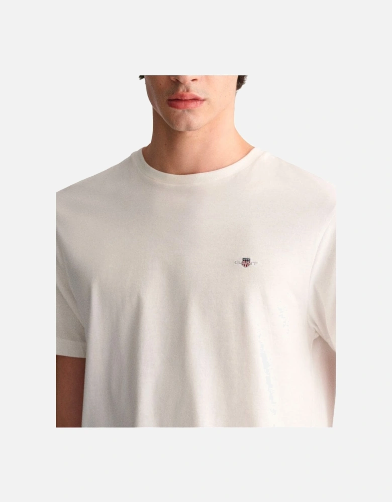 Reg Fit Shield T Shirt White