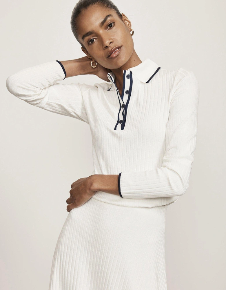 White Contrast Tipped Shirt