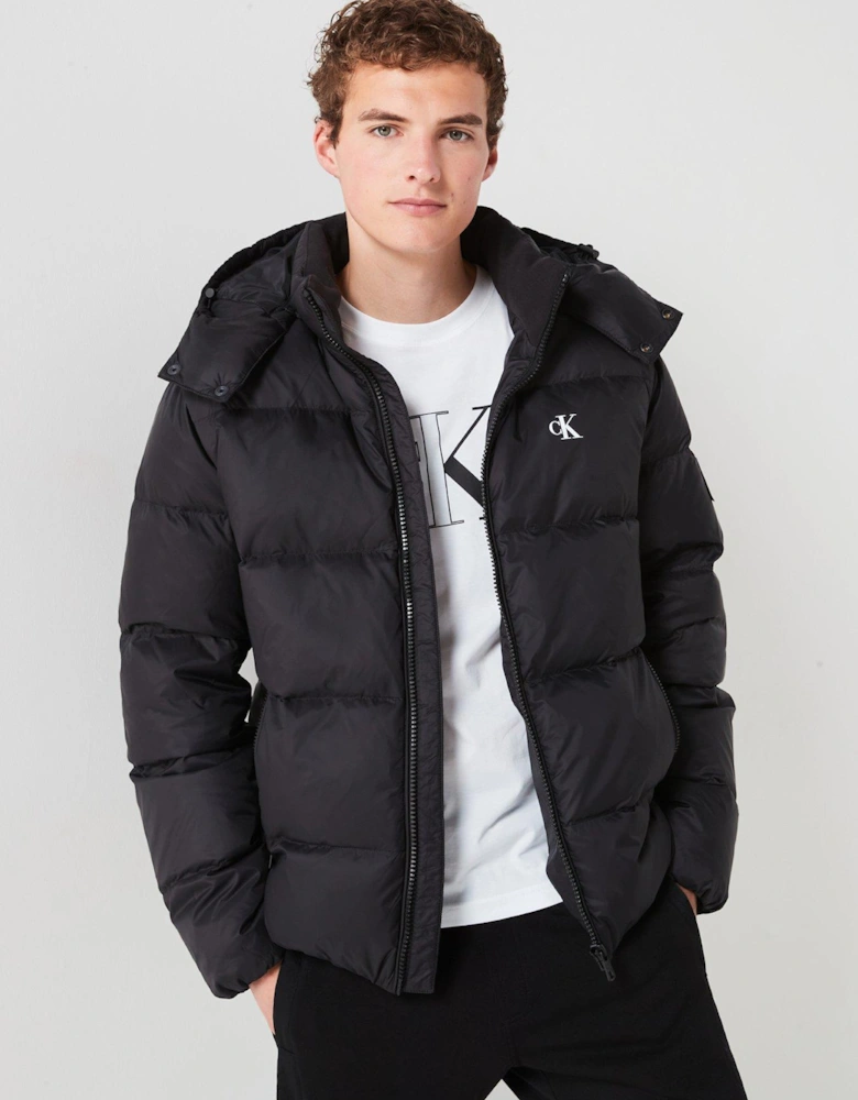 Essentials Hooded Down Jacket - Black