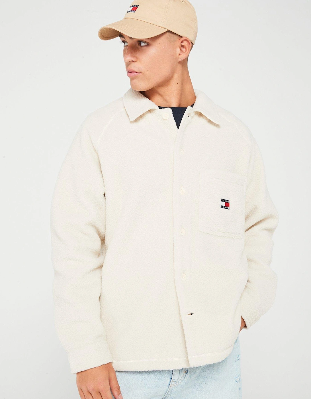 Xs Flag Logo Teddy Overshirt - Cream, 5 of 4