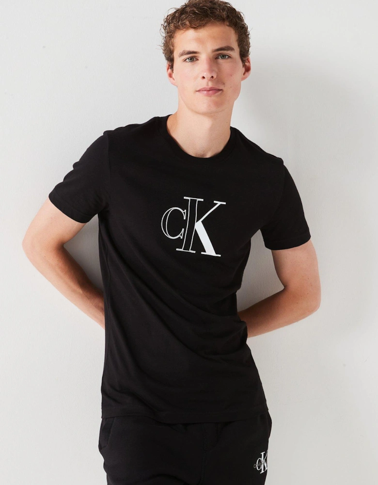 Outline Monologo T-shirt - Black