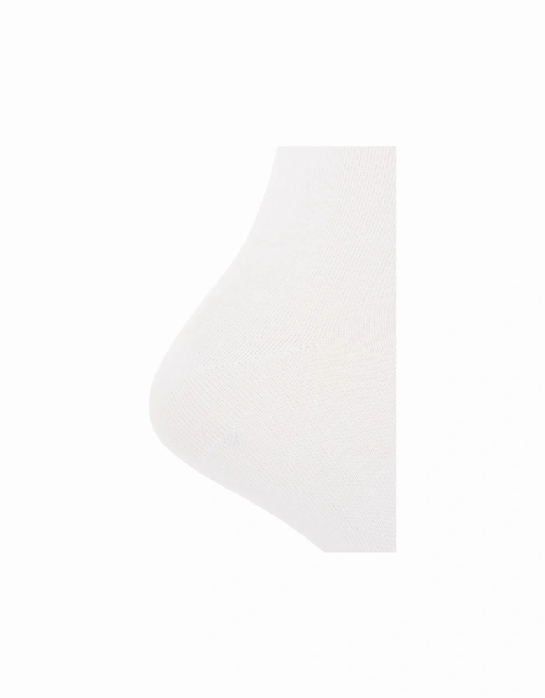 0WDAA Mens Socks Soft Cotton Crew Sports Stretch Striped Logo Cuffs White