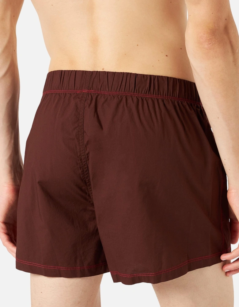 UUBX-STARK Mens Boxer Shorts Relaxed Fit Brown Woven Cotton Underwear NEW