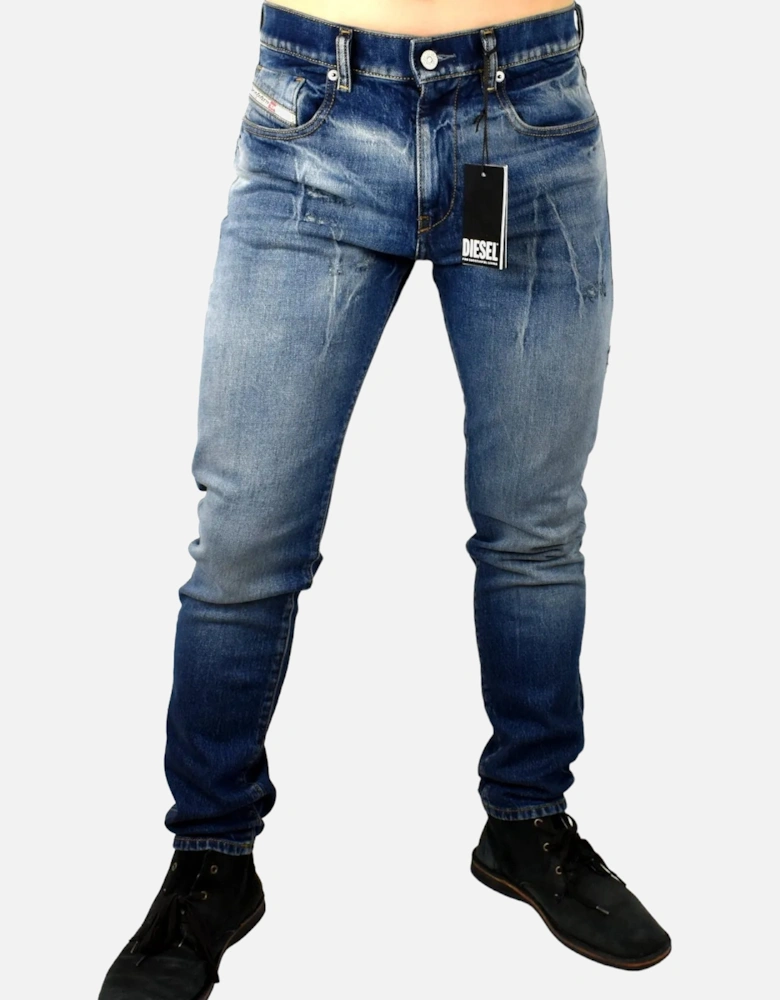 2019 D-STRUKT R9E14 Mens Denim Jeans Slim Fit Tapered Stretch Cotton Pant