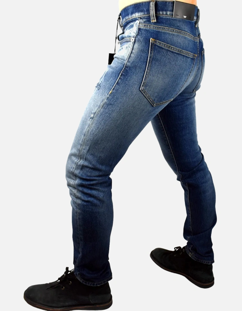 2019 D-STRUKT R9E14 Mens Denim Jeans Slim Fit Tapered Stretch Cotton Pant