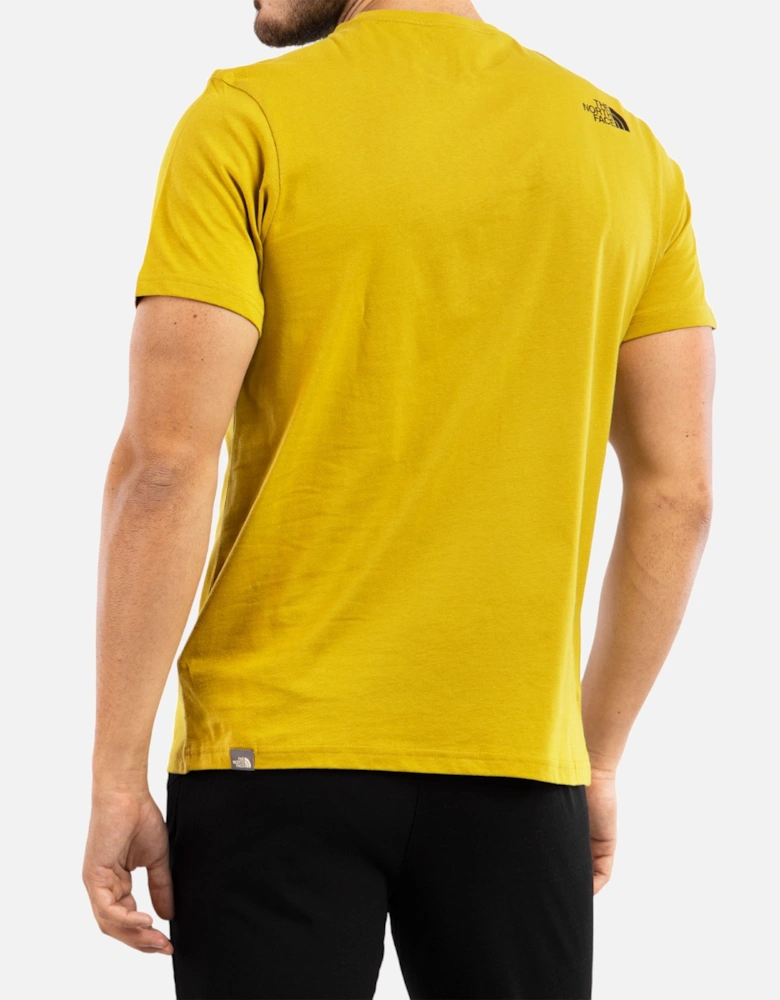 Mens T Shirts SS Mountain Line Tee Cotton Summer Crew Neck Tops