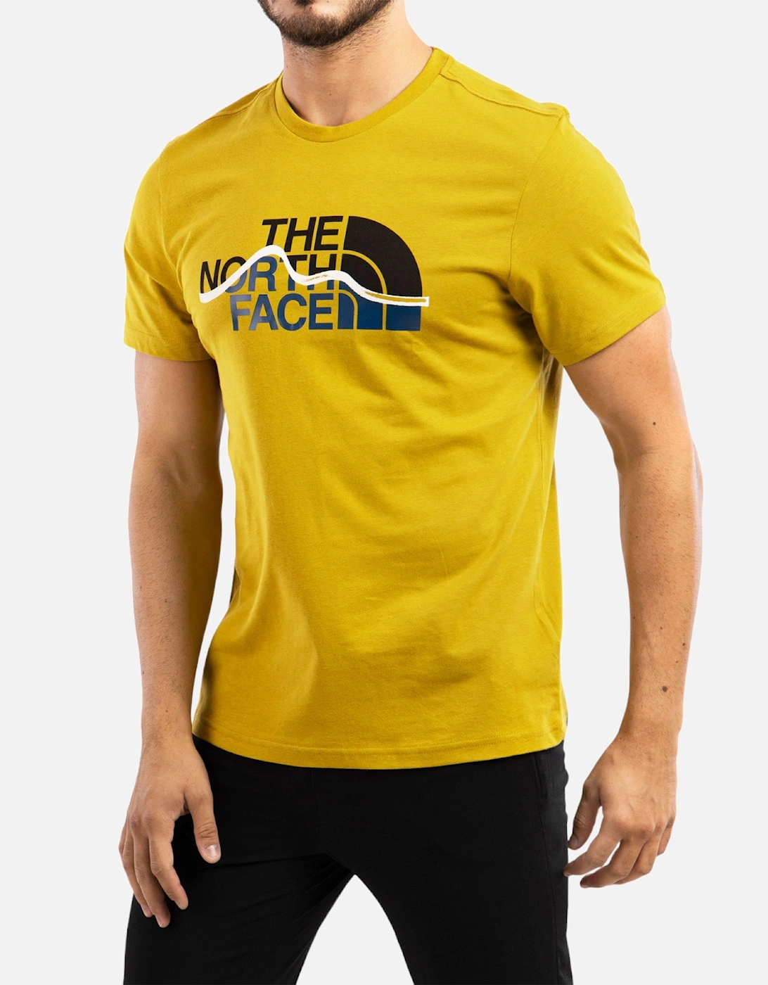 Mens T Shirts SS Mountain Line Tee Cotton Summer Crew Neck Tops