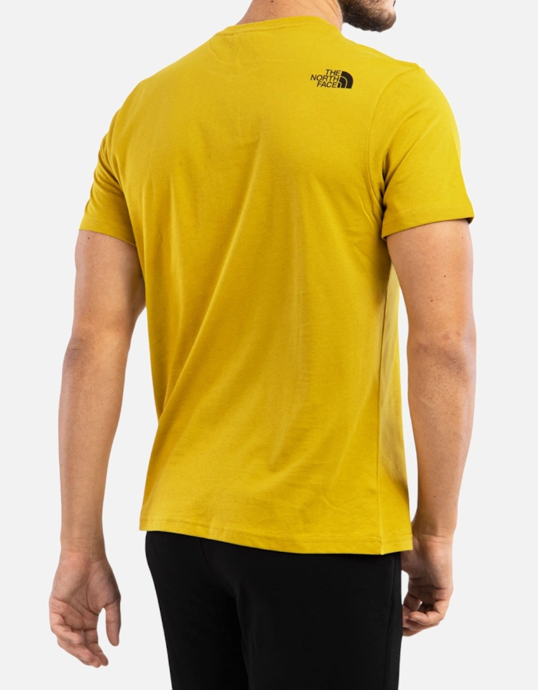 Mens T Shirts SS Mountain Line Tee Cotton Summer Crew Neck Tops