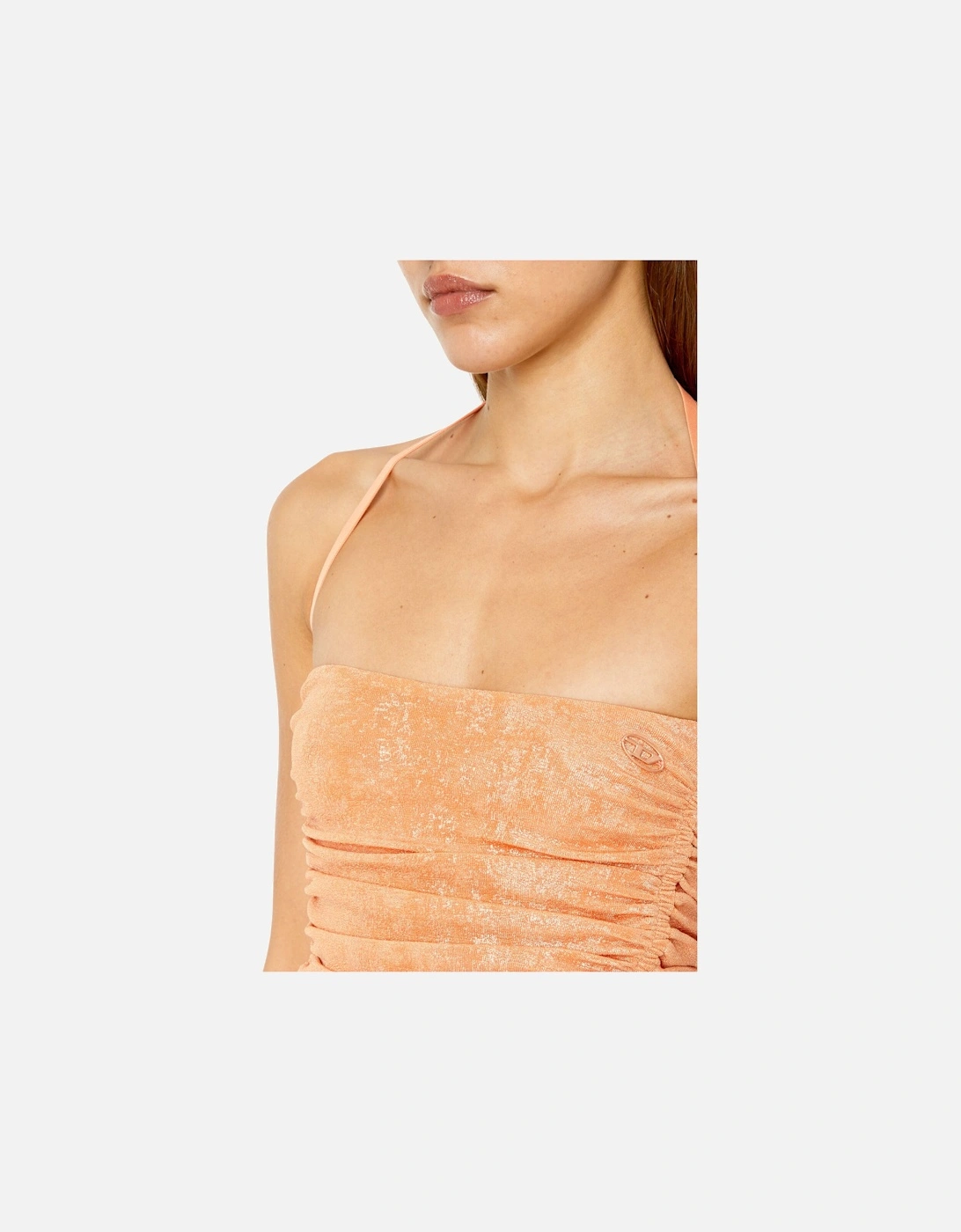 T-DRU Womens Laminated Jersey Halter Neck