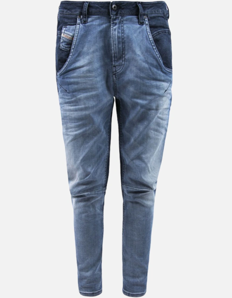 FAYZA-NE 0667A Womens Denim Jogg Jeans Tapered Leg Stretch Fade Pants NEW