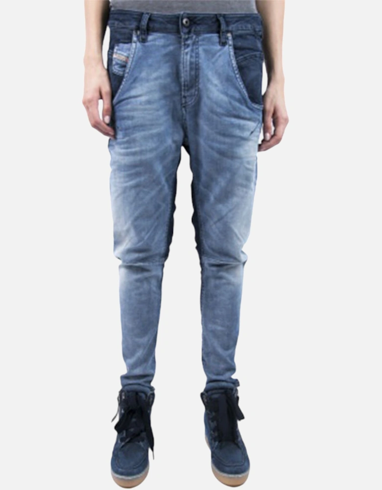 FAYZA-NE 0667A Womens Denim Jogg Jeans Tapered Leg Stretch Fade Pants NEW
