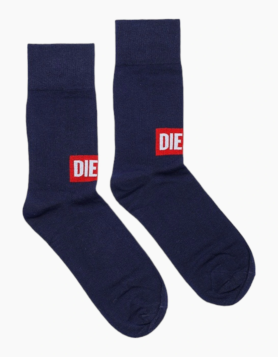 Men's DIESEL Calzino Mens Socks Soft Cotton Crew Sports - Navy/Navy - Size: 12/9/11.5/11/10.5/10/9.5