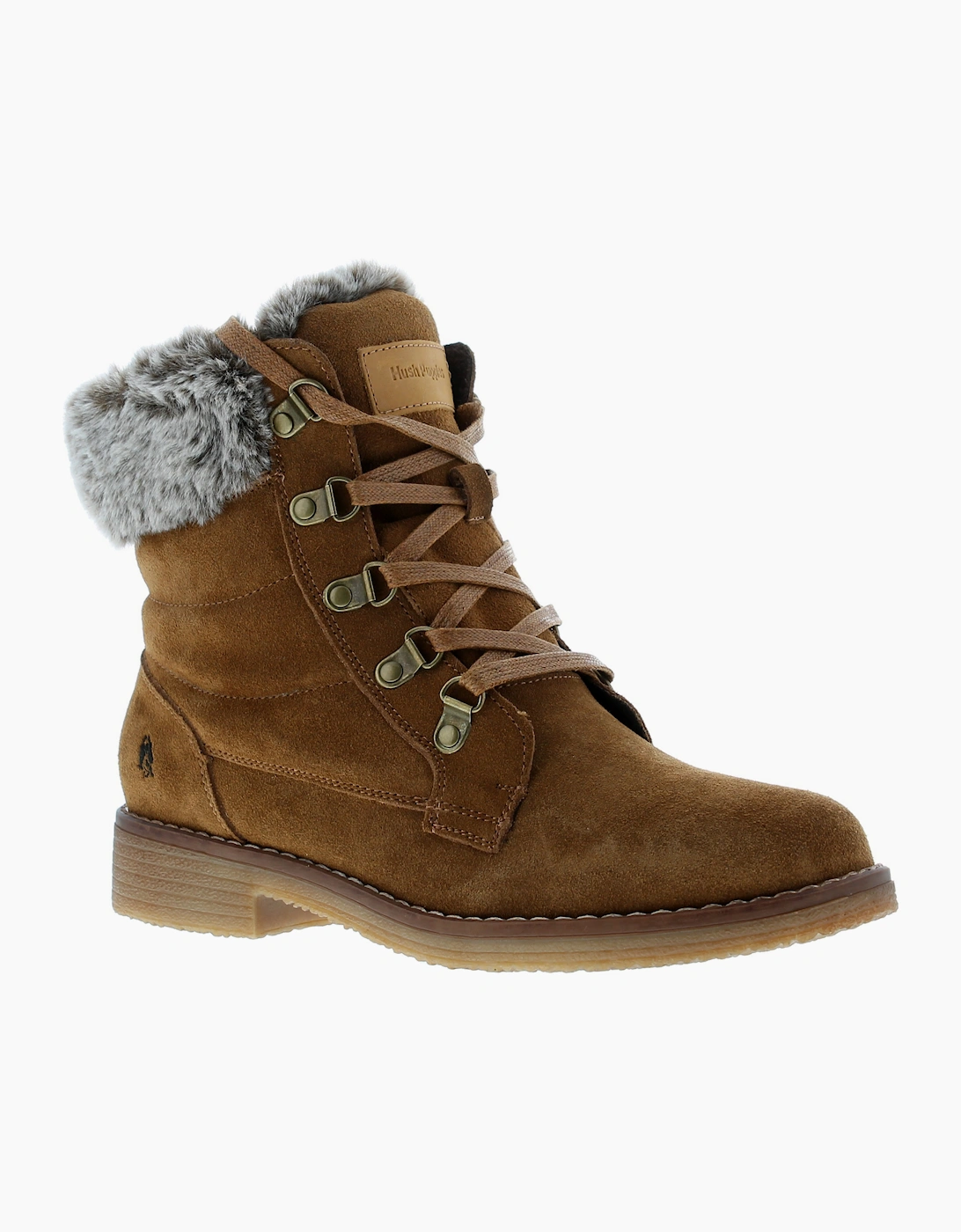 Hush Puppies Florence MEMORY FOAM Boots Womens - Tan Suede - Size UK 8 - Image 2