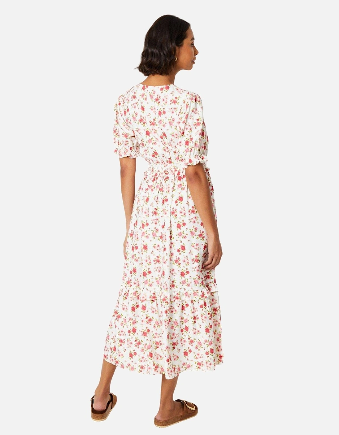 Womens/Ladies Floral V Neck Midi Dress