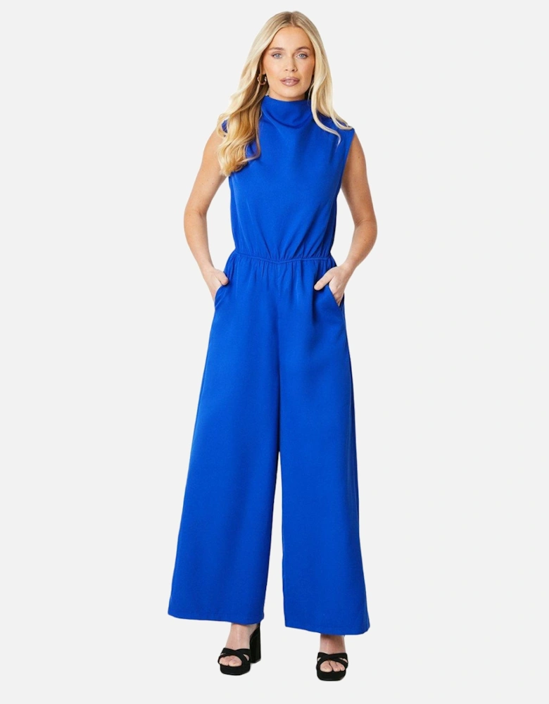 Womens/Ladies Occasion Cowl Neck Petite Jumpsuit