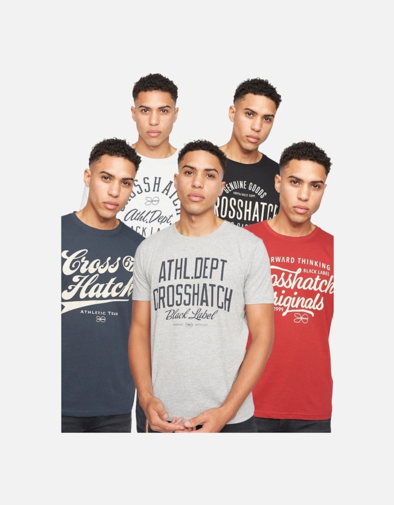 Mens Luckmoore Assorted Designs T-Shirt (Pack of 5)