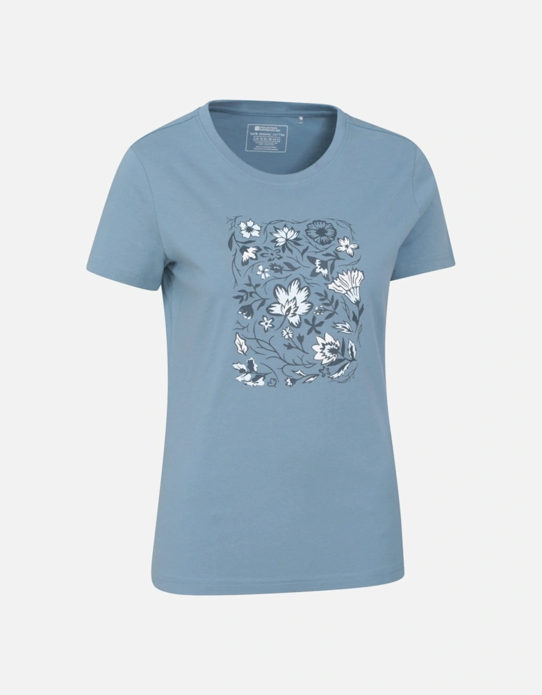 Womens/Ladies Paisley Floral Organic T-Shirt