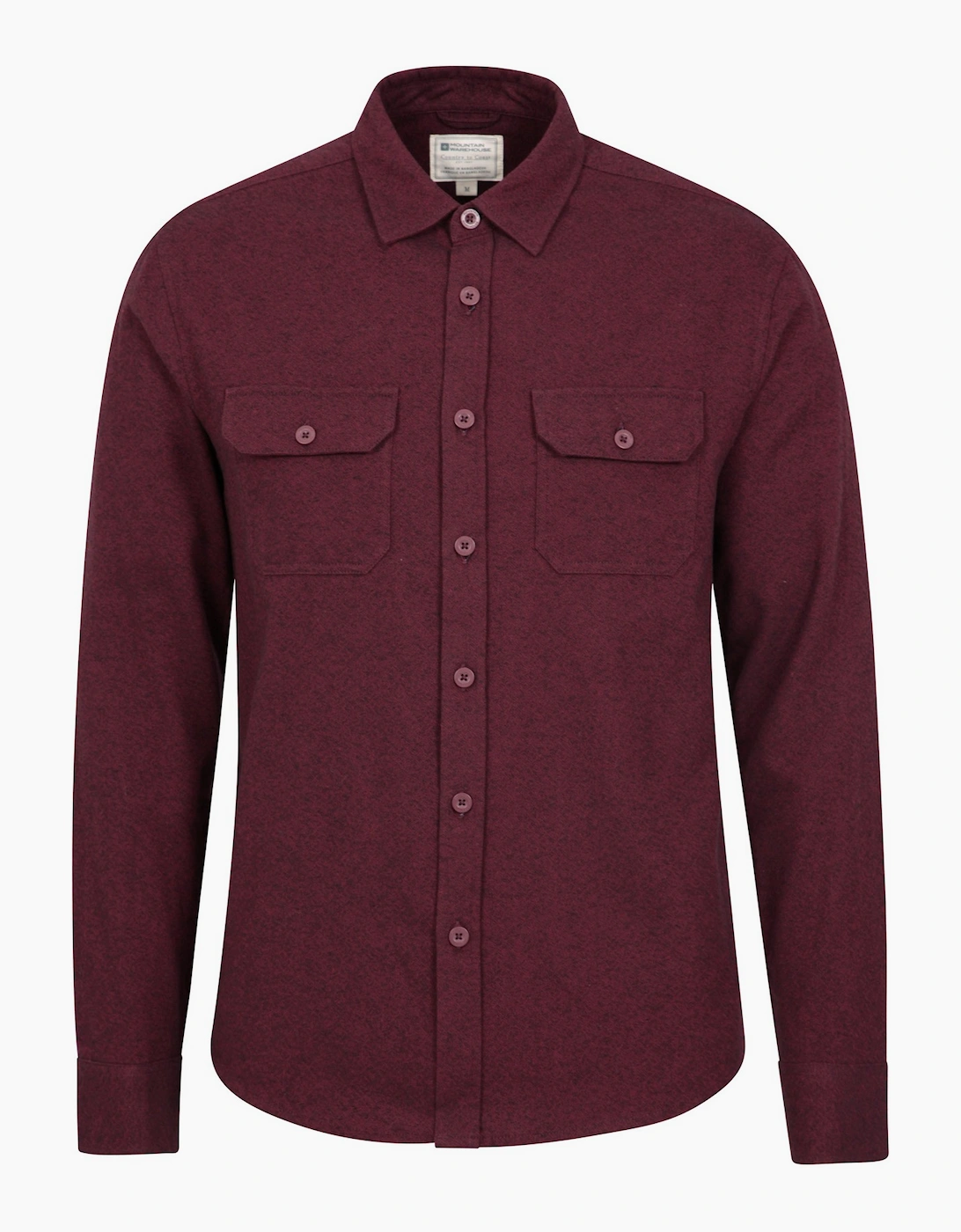 Mountain Warehouse Men's Red Trace Flannel Long-Sleeved Shirt - : Regular/36 S