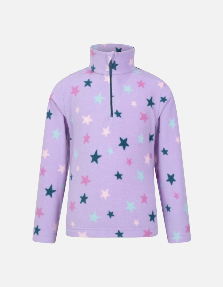 Childrens/Kids Endeavour Stars Half Zip Fleece Top