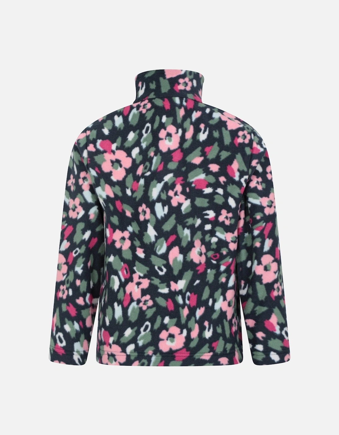 Childrens/Kids Endeavour Floral Half Zip Fleece Top