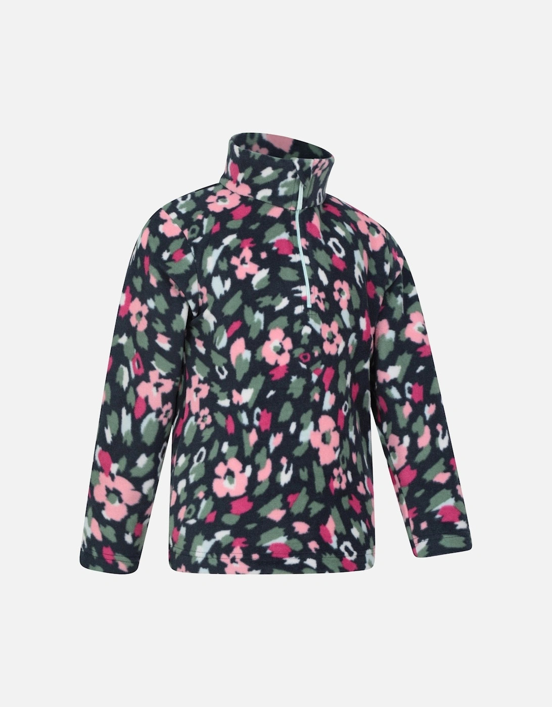 Childrens/Kids Endeavour Floral Half Zip Fleece Top