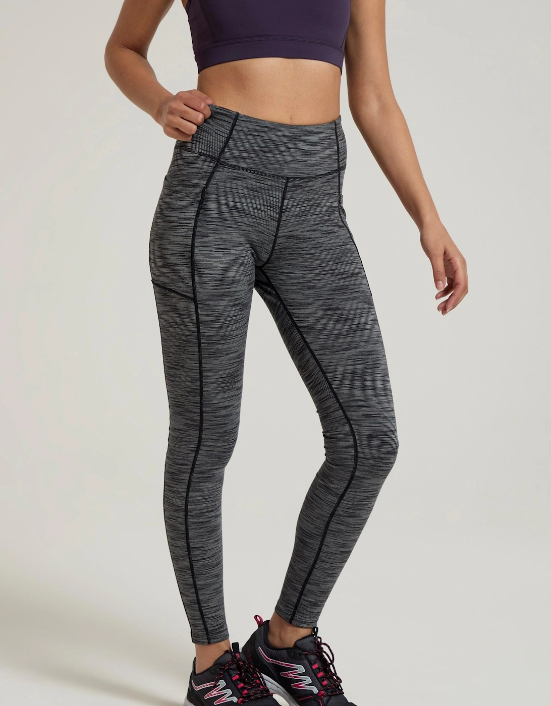 Mountain Warehouse Women's Black / Breathe & Balance High Waist Leggings - Size: 16/32In