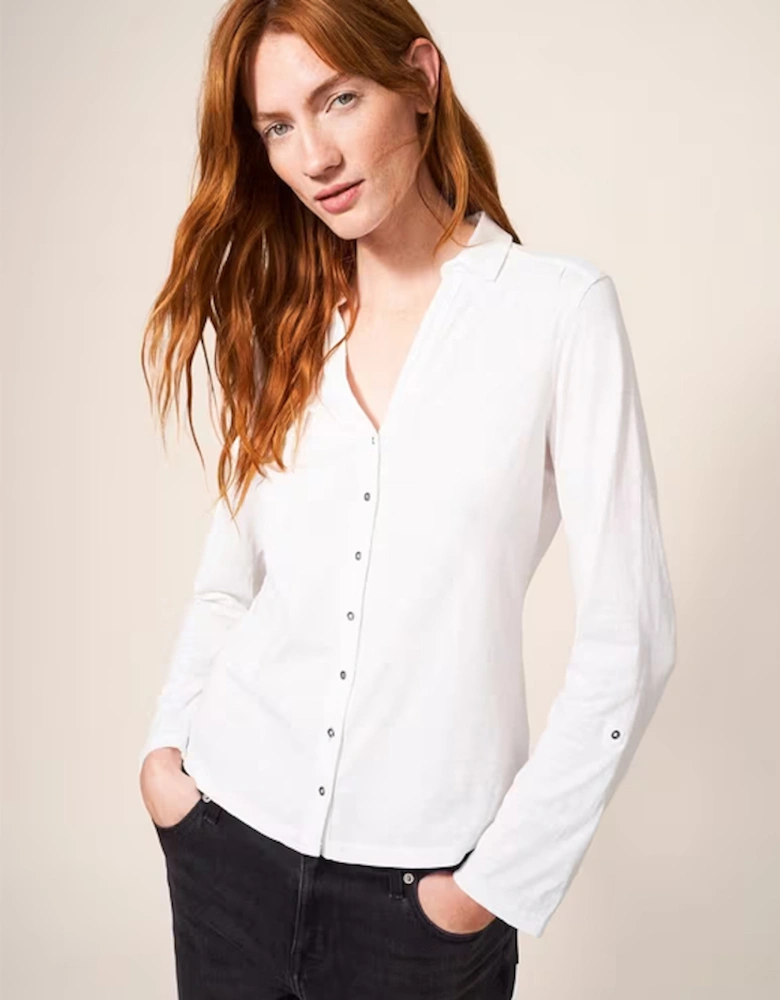 Women's Annie Jersey Shirt Brill White