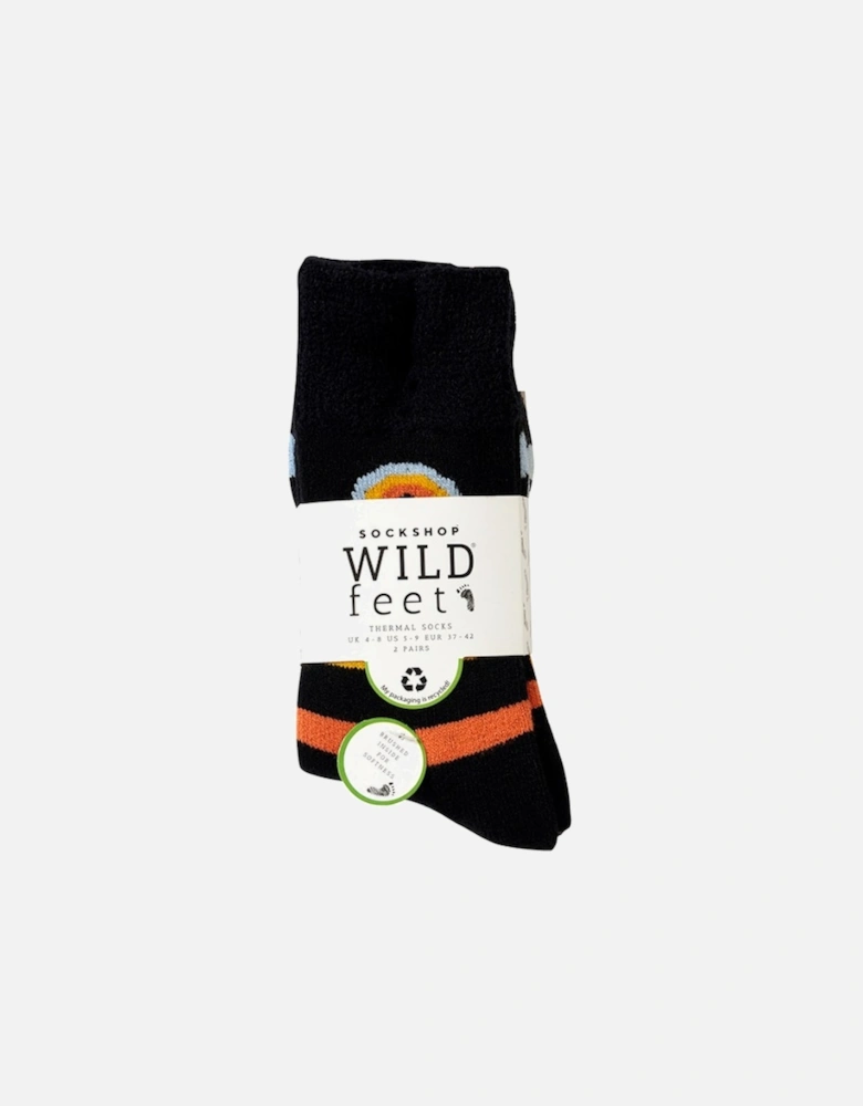 Wildfeet 2 Pack Thermal Boot Sock Black/Charcoal Rainbow