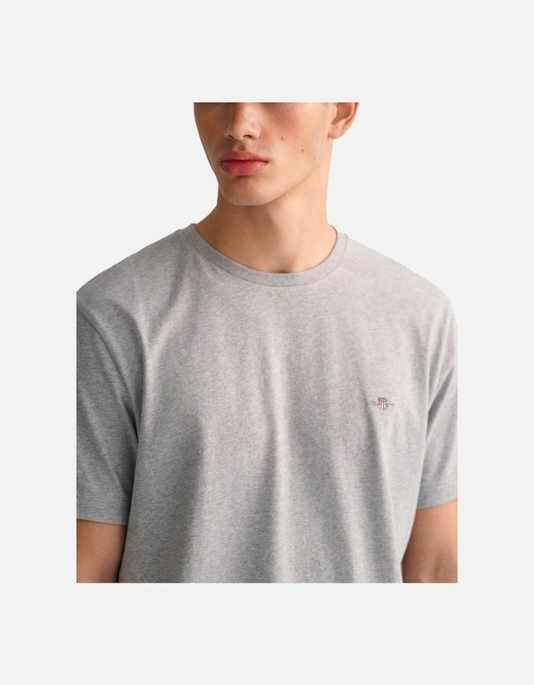 Regular Fit Shield T Shirt Grey Melange