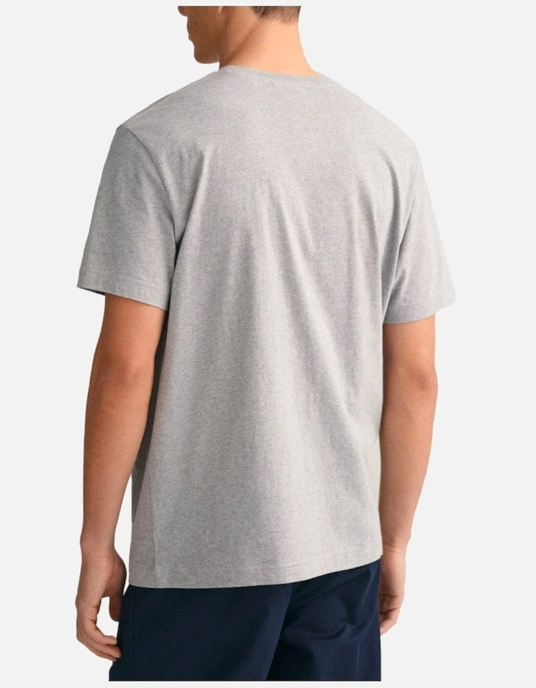 Regular Fit Shield T Shirt Grey Melange