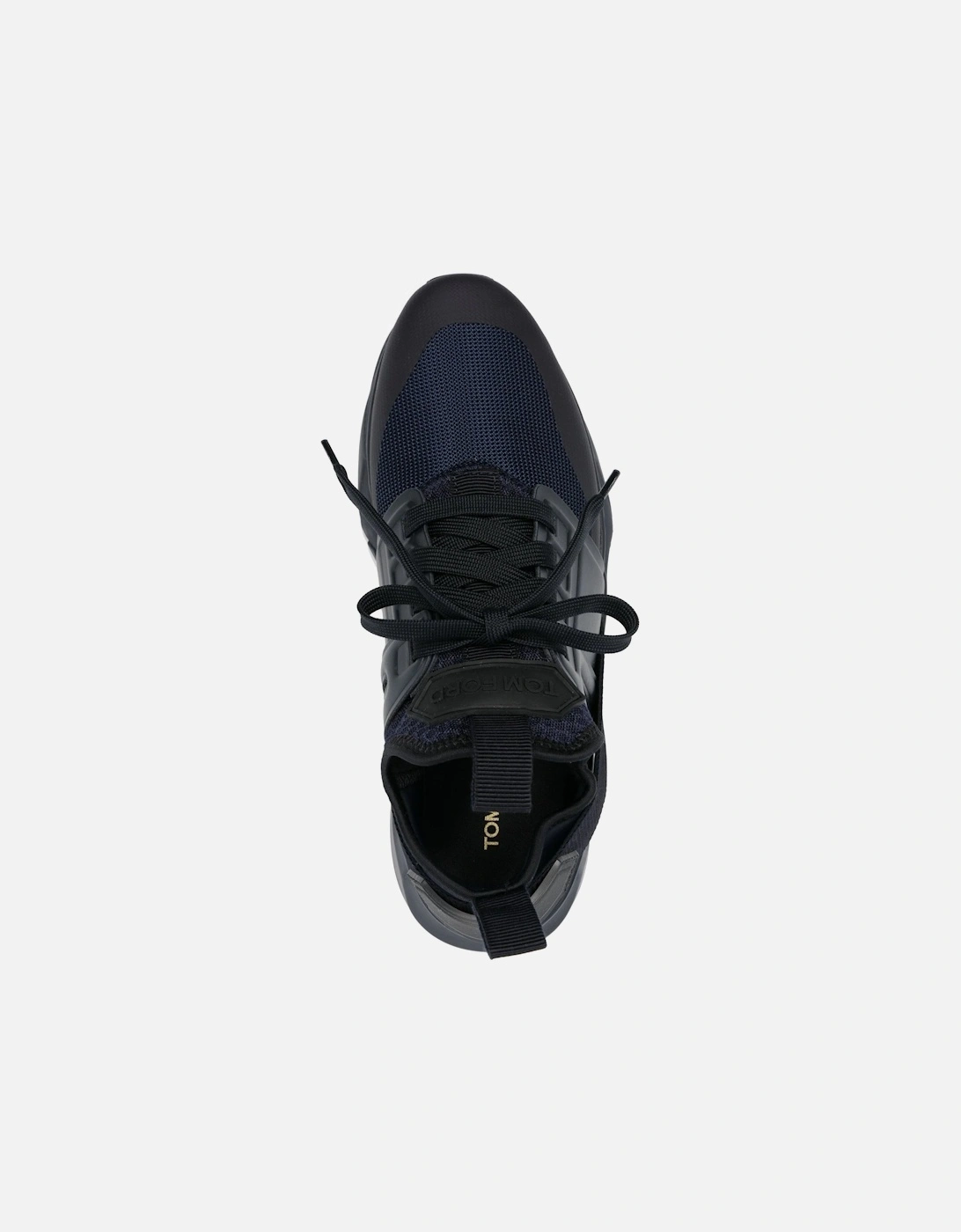 Jago Leather & Neoprene Sneakers Navy