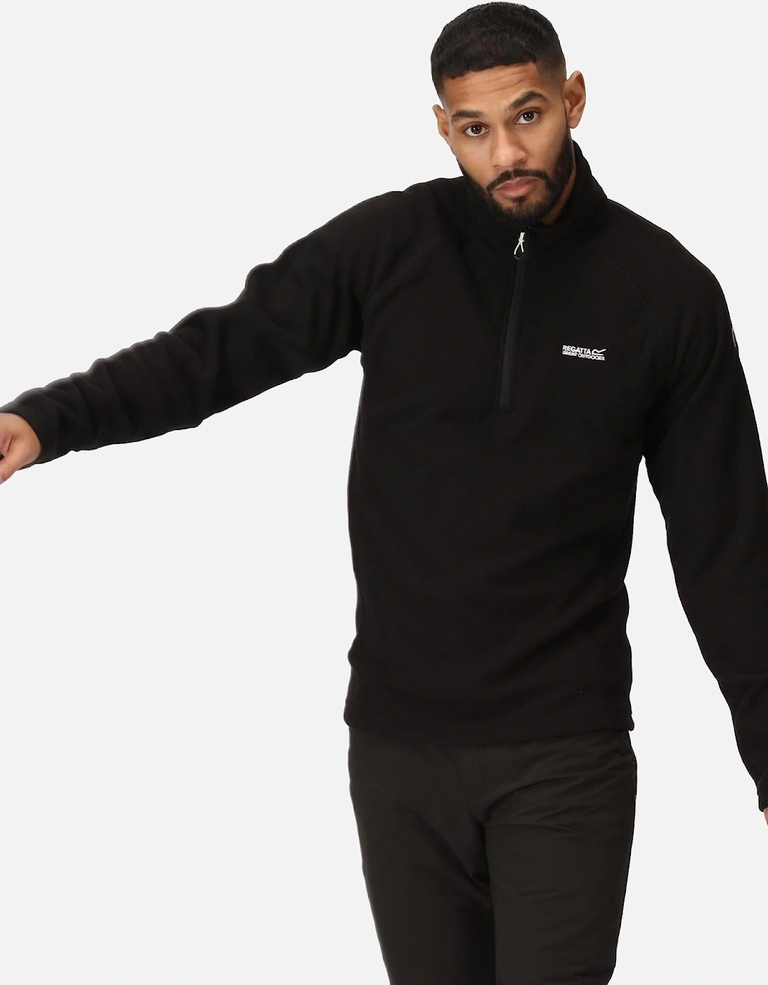 Mens Kenger Half Zip Midweight Fleece, 2 of 1