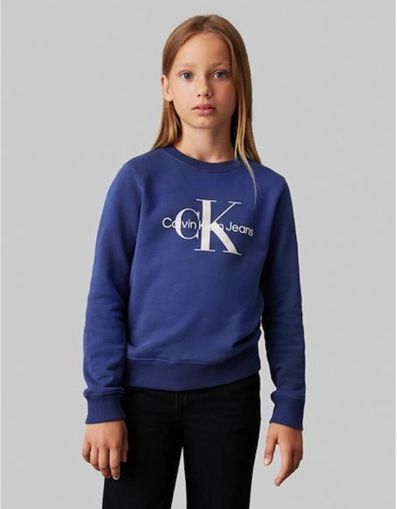 Kids Terry Logo Sweatshirt Blue